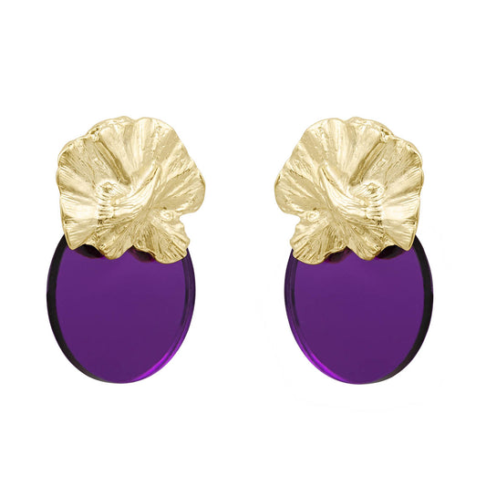 Pendientes Orquídea Morado