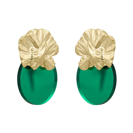 Pendientes Orquídea Verde