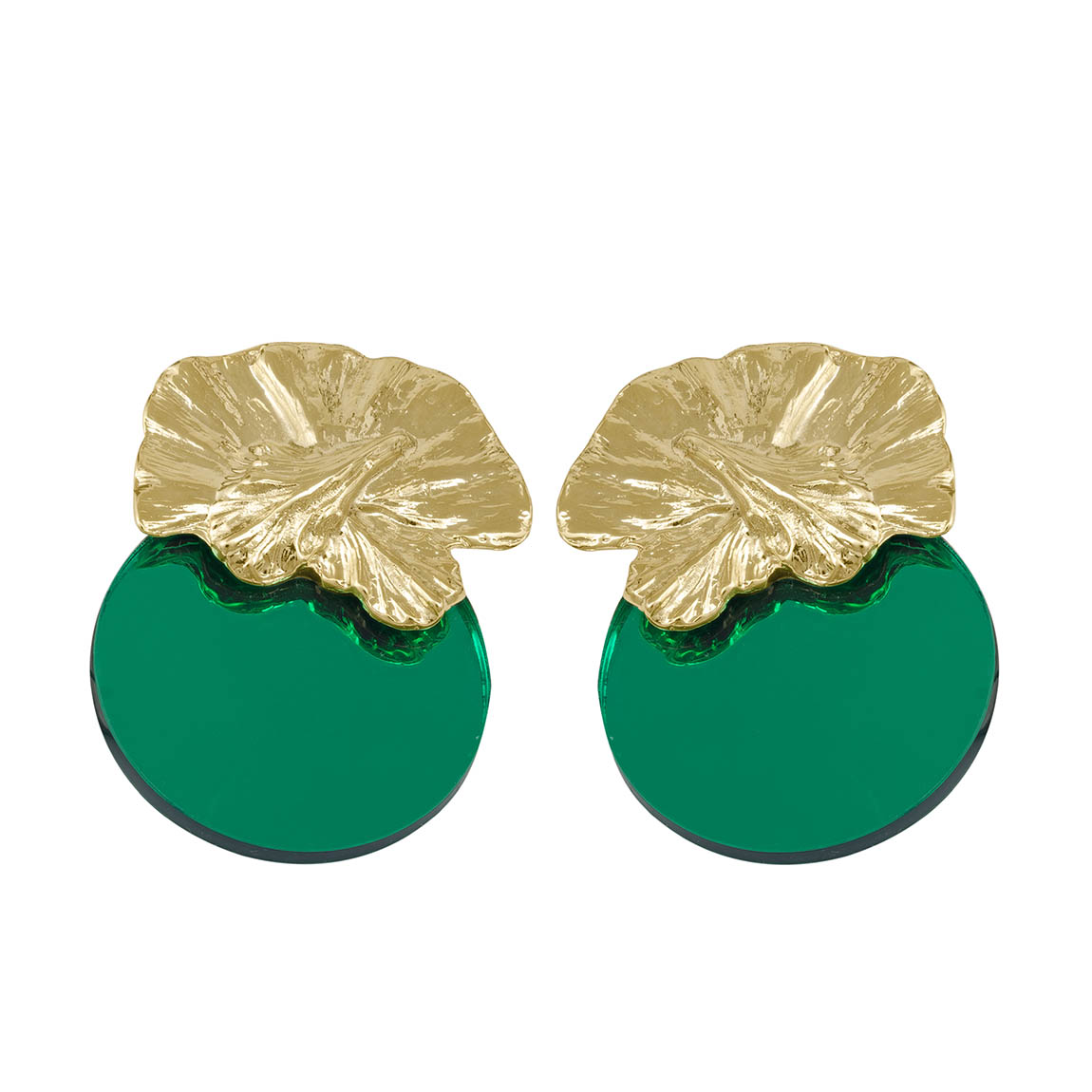 Pendientes Orquídea Verde
