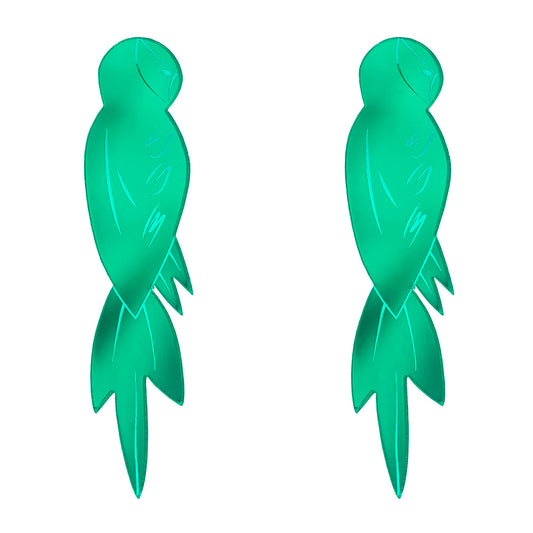 Pendientes Loro Verde