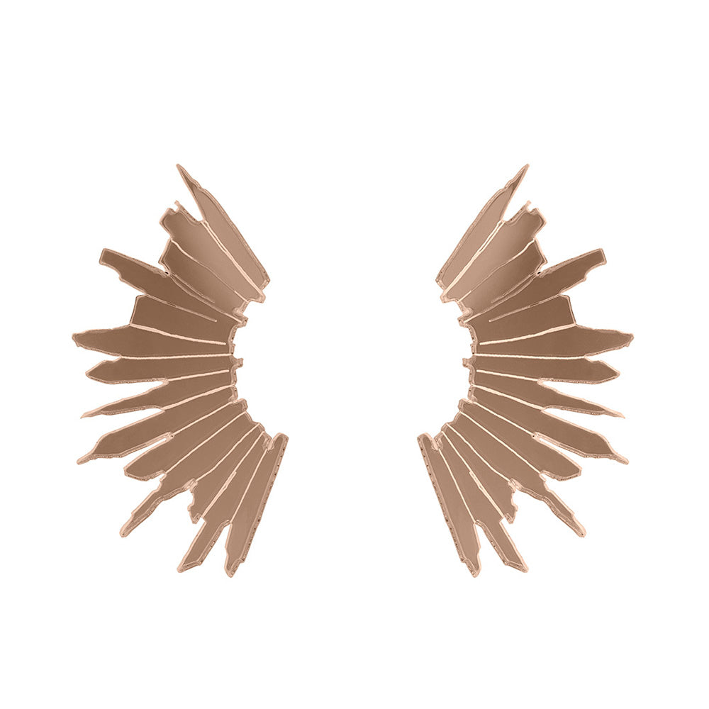 Pendientes Rayo Oro Rosa