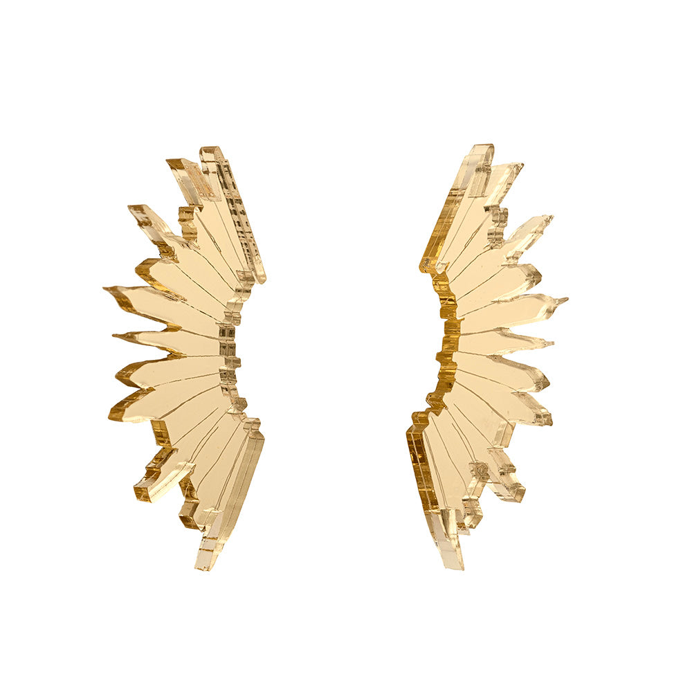 pendientes rayo oro