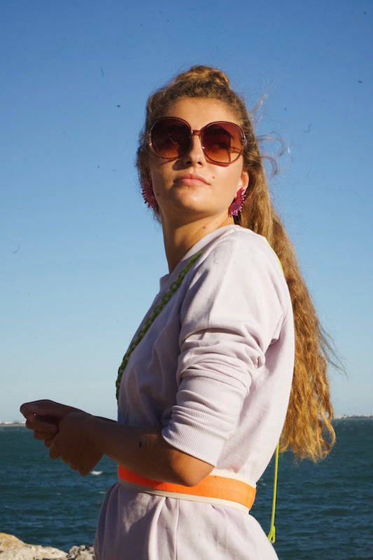 Pendientes Rayo Rosa