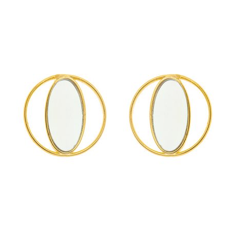 Pendientes Aro Óvalo Espejo | OMI Touch Joyas