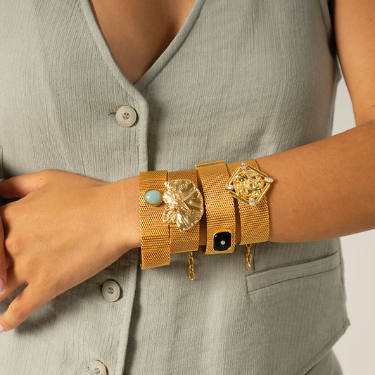 Brazalete Pilar verde agua