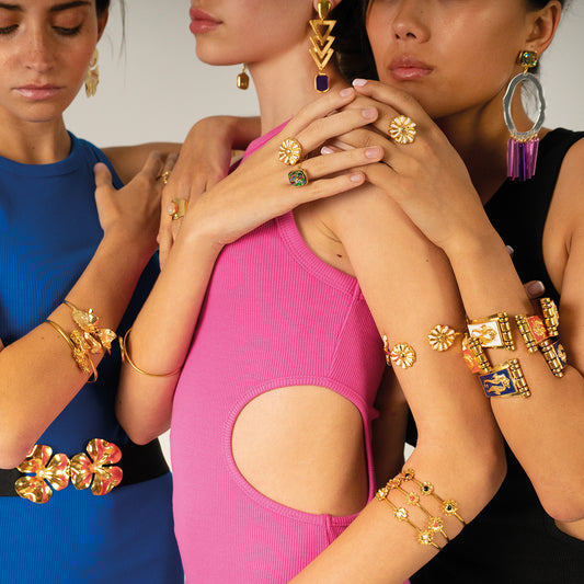 Anillo Titanic Purpurina