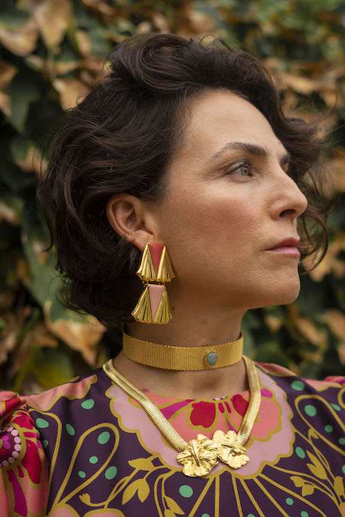 Collar Abanico y pendientes Arancha | Omitouch Joyas de Diseño en España