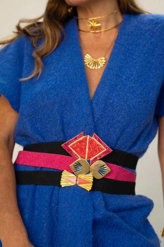 Cinturón Romboide Magenta