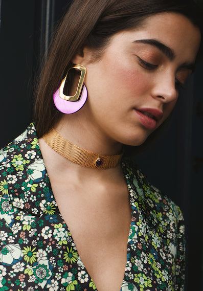 Pendientes Guateque Morado