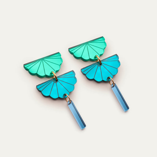 Pendientes Shangay mini verde