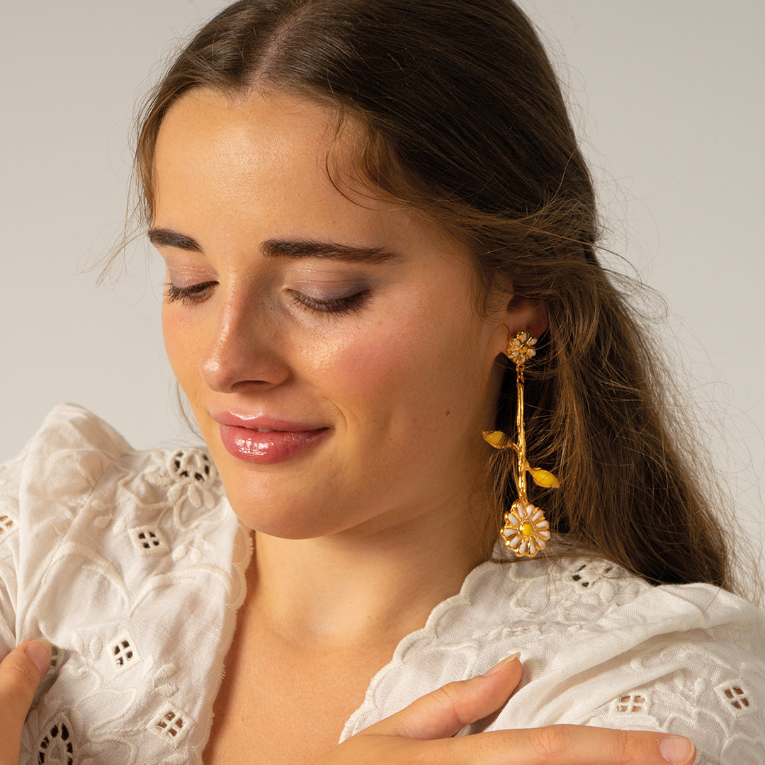 Pendientes Girasol esmaltado