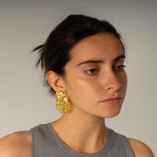 Pendientes Orquídea Oro