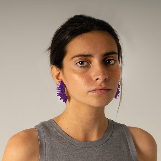 Pendientes Rayo Morado