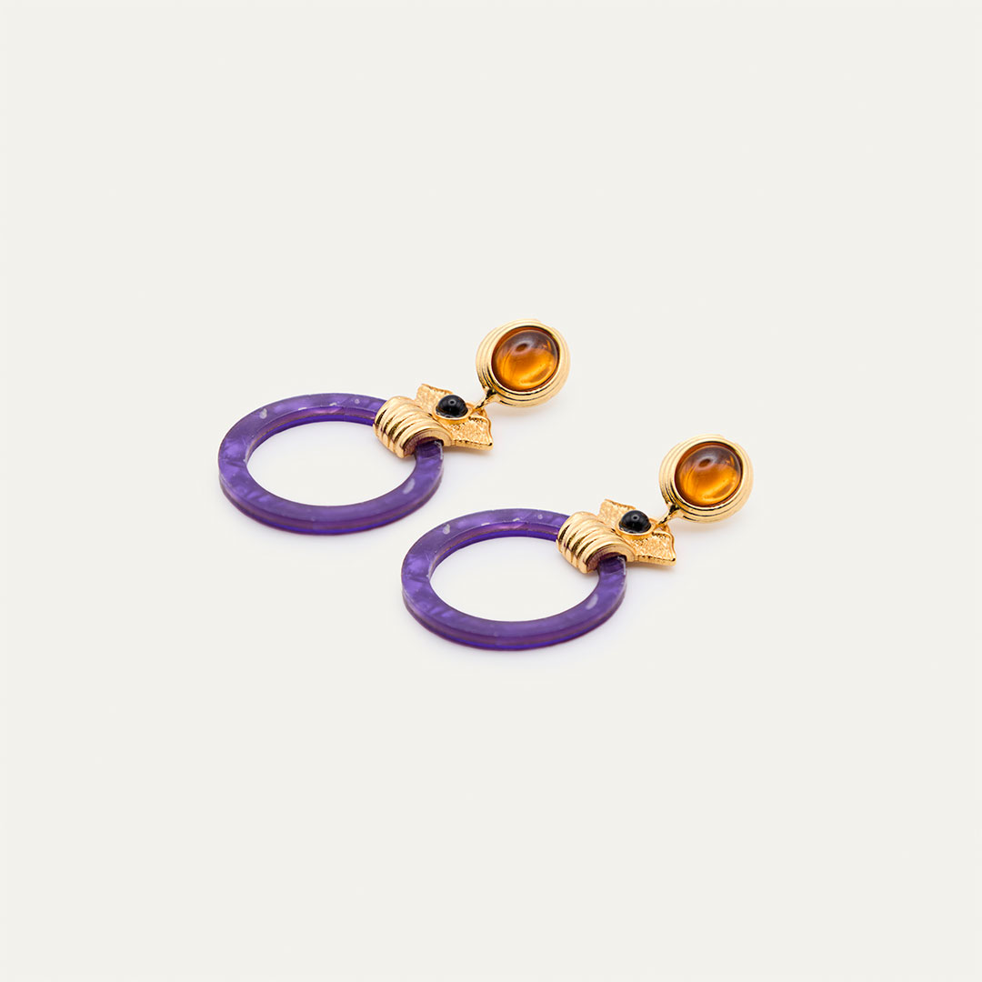 Pendientes Sicilia Morado