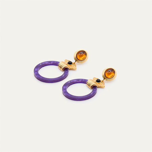 Pendientes Sicilia Morado