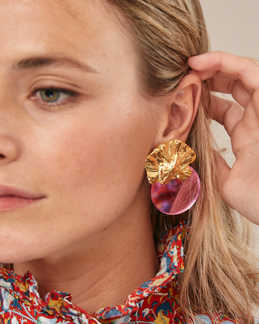 Pendientes Orquídea Rosa