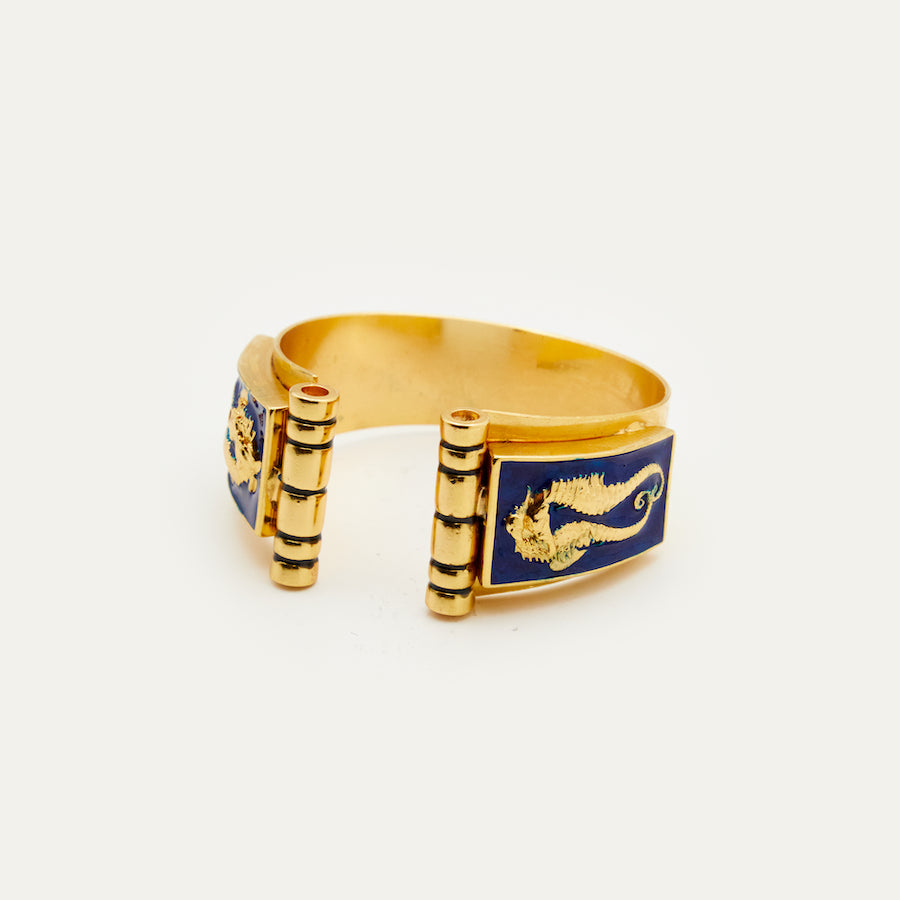 Brazalete Caballito de Mar azul