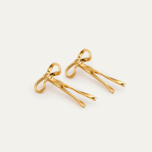 Pendientes Lazo Oro | OMI Tuch