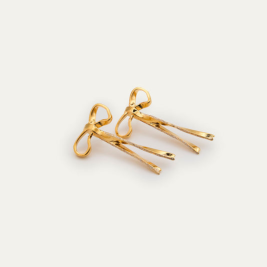 Pendientes Lazo purpurina | OMI Touch