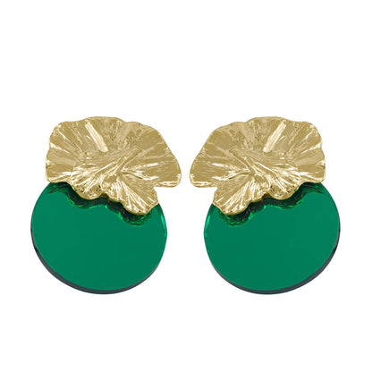 Pendientes Orquídea Verde