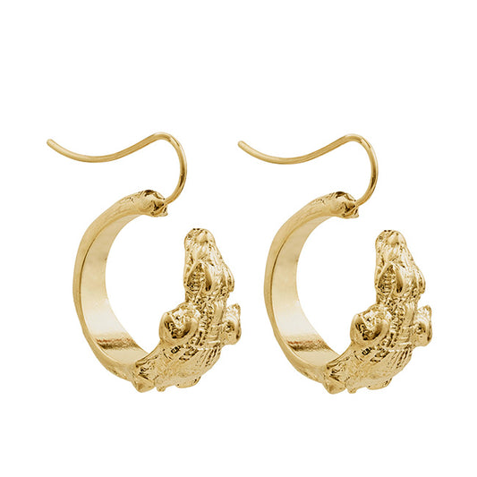 Pendientes Aro Cocodrilo | OMI Touch Joyas