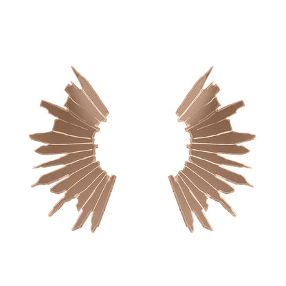 Pendientes Rayo Oro Rosa