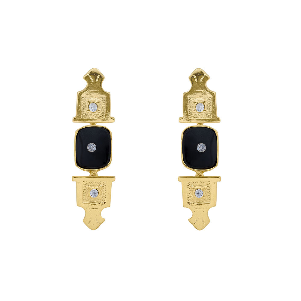 Pendientes Vitola Mini Negro | OMI Touch Joyas