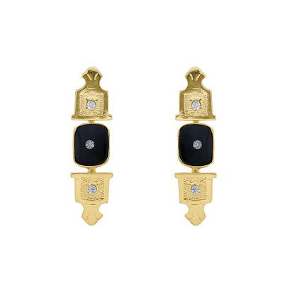 Pendientes Vitola Mini Negro | OMI Touch Joyas