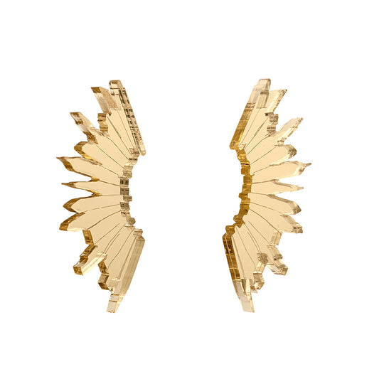 pendientes rayo oro