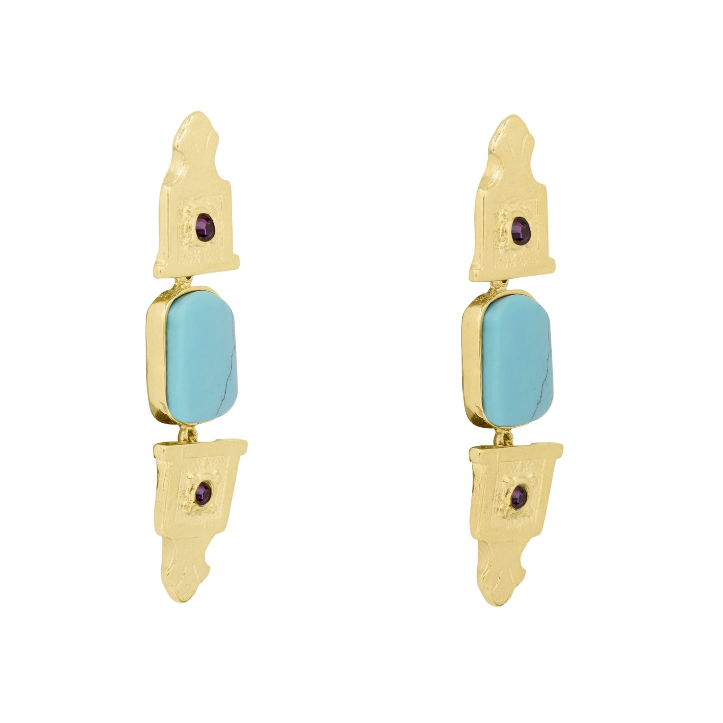 pendientes Vitola mini turquesa | Omitouch Joyas de Diseño en España