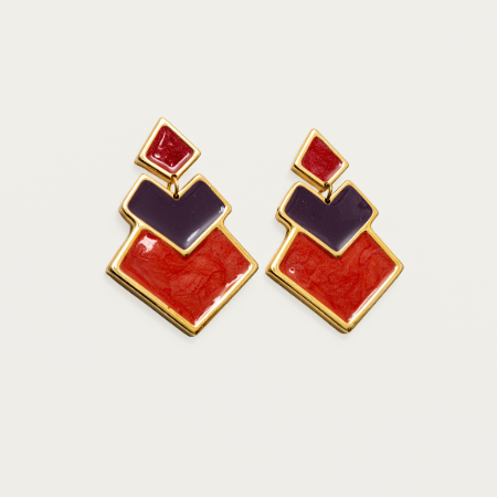 Pendientes Burdeos