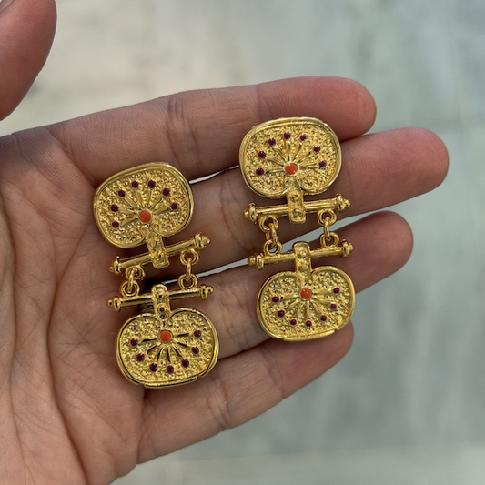 Pendientes Péndulo Mini Morado