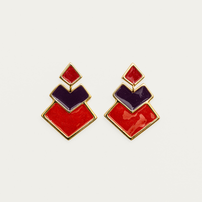 Pendientes Burdeos