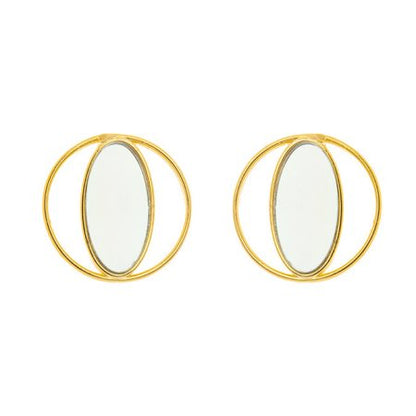 Pendientes Aro Óvalo Espejo | OMI Touch Joyas