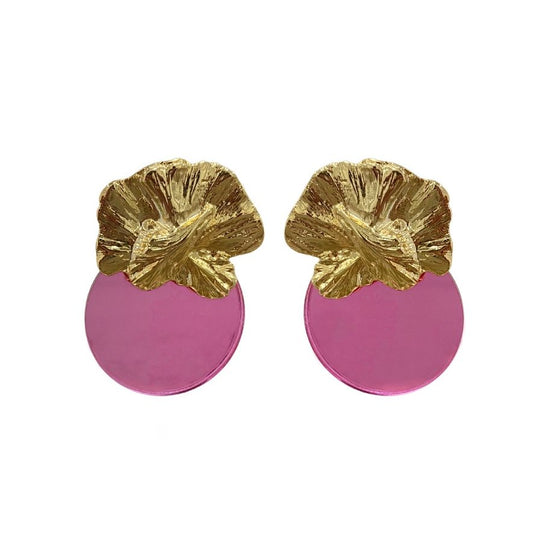 Pendientes Orquídea rosa | OMI Touch Joyas