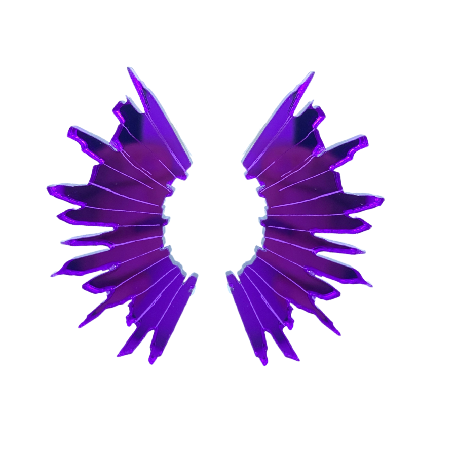 Pendientes Rayo Morado | OMI Touch Joyas