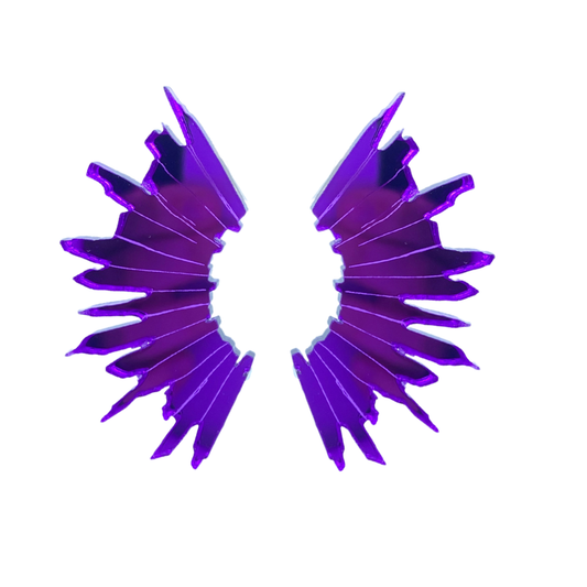 Pendientes Rayo Morado | OMI Touch Joyas