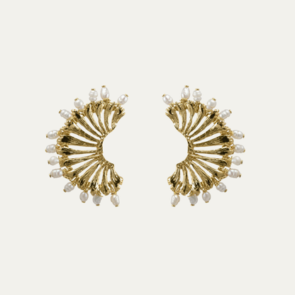 Pendientes Anémona Perla | OMI Touch Joyas