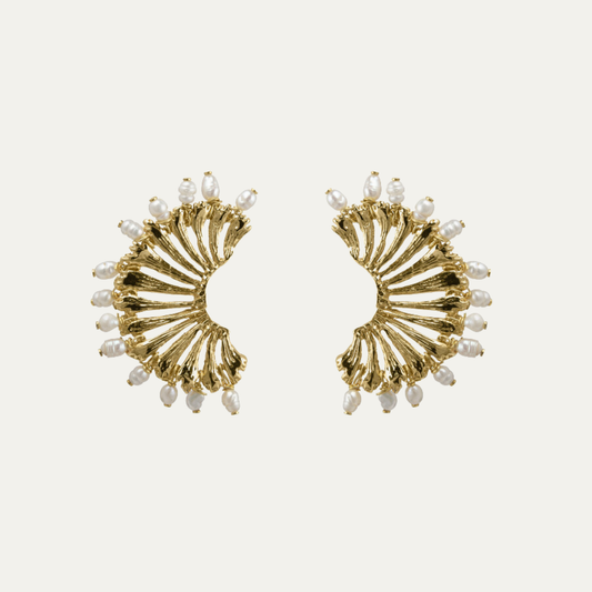 Pendientes Anémona Perla | OMI Touch Joyas