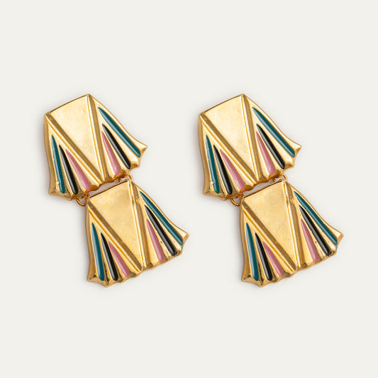 Pendientes Arancha Rayas | OMI Touch Joyas