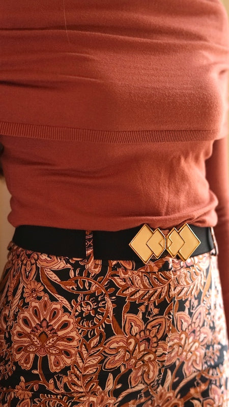 Cinturón Burdeos Blanco