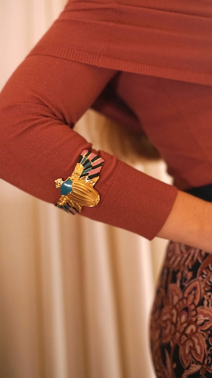 Brazalete Escarabajo Rosa