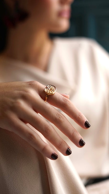 Anillo Pendulo Purpurina