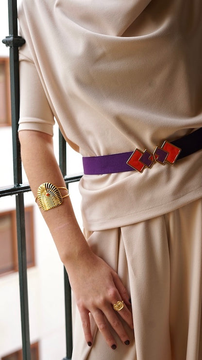 Cinturón Burdeos Coral