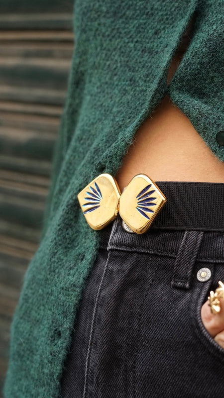 Cinturón Gotas azul