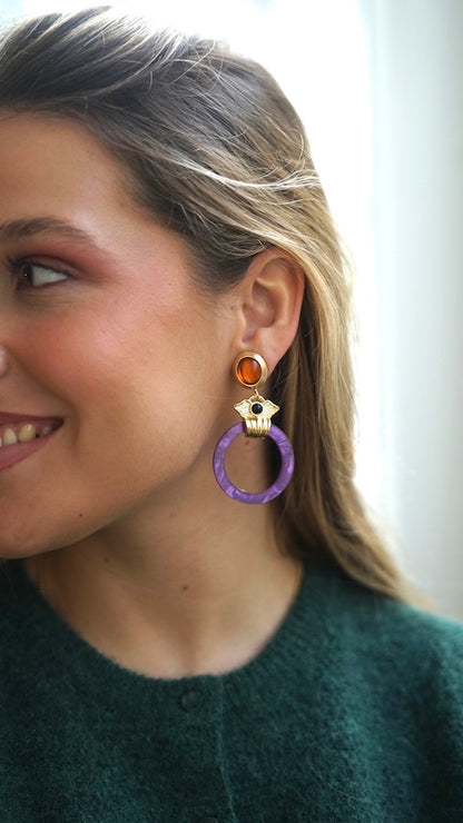 Pendientes Sicilia Morado