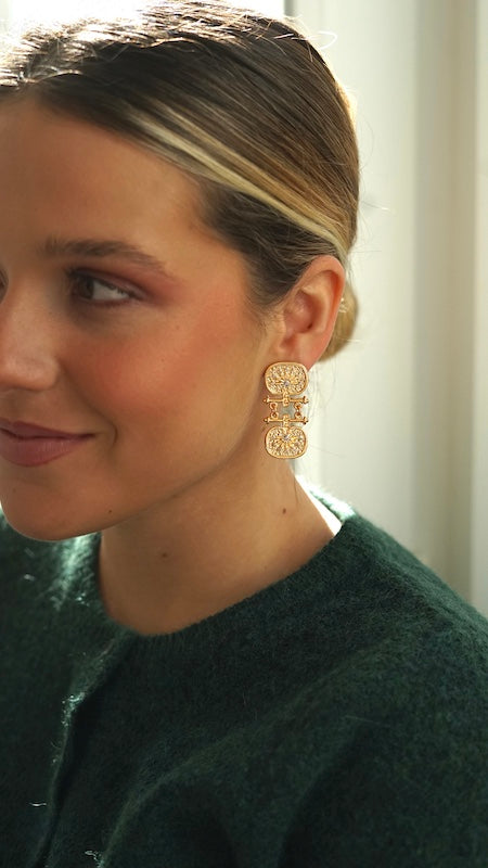 Pendientes Pendulo mini purpurina