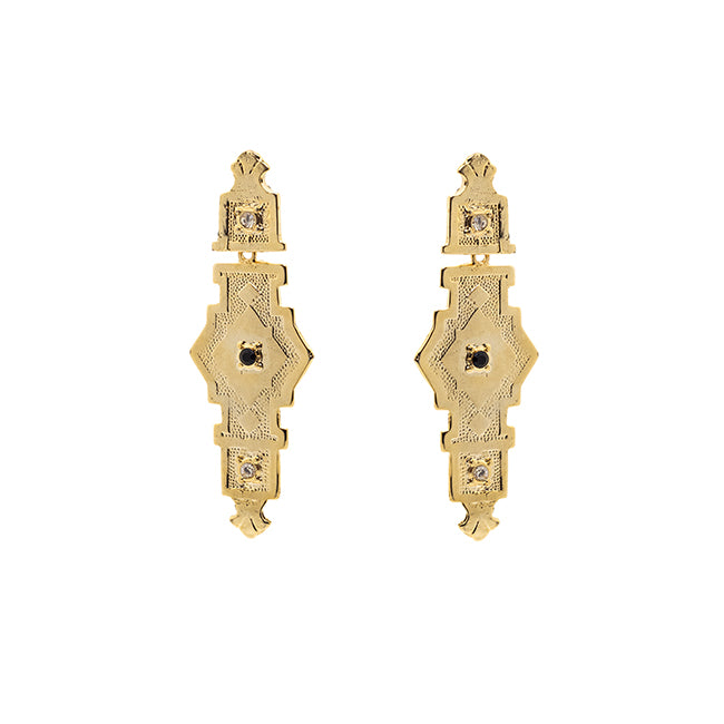 Pendientes Vitola gris y negro | OMI Touch Joyas