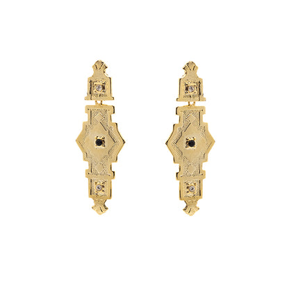 Pendientes Vitola gris y negro | OMI Touch Joyas