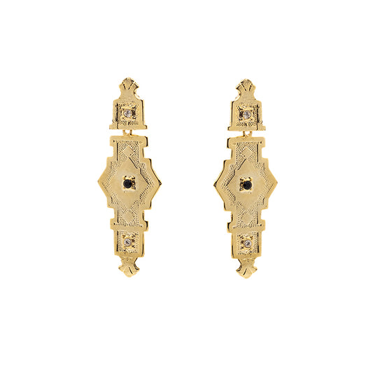 Pendientes Vitola gris y negro | OMI Touch Joyas